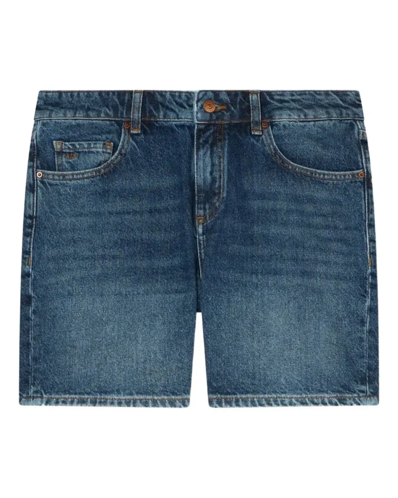 Armani Exchange cotton denim shorts - Blau Blau
