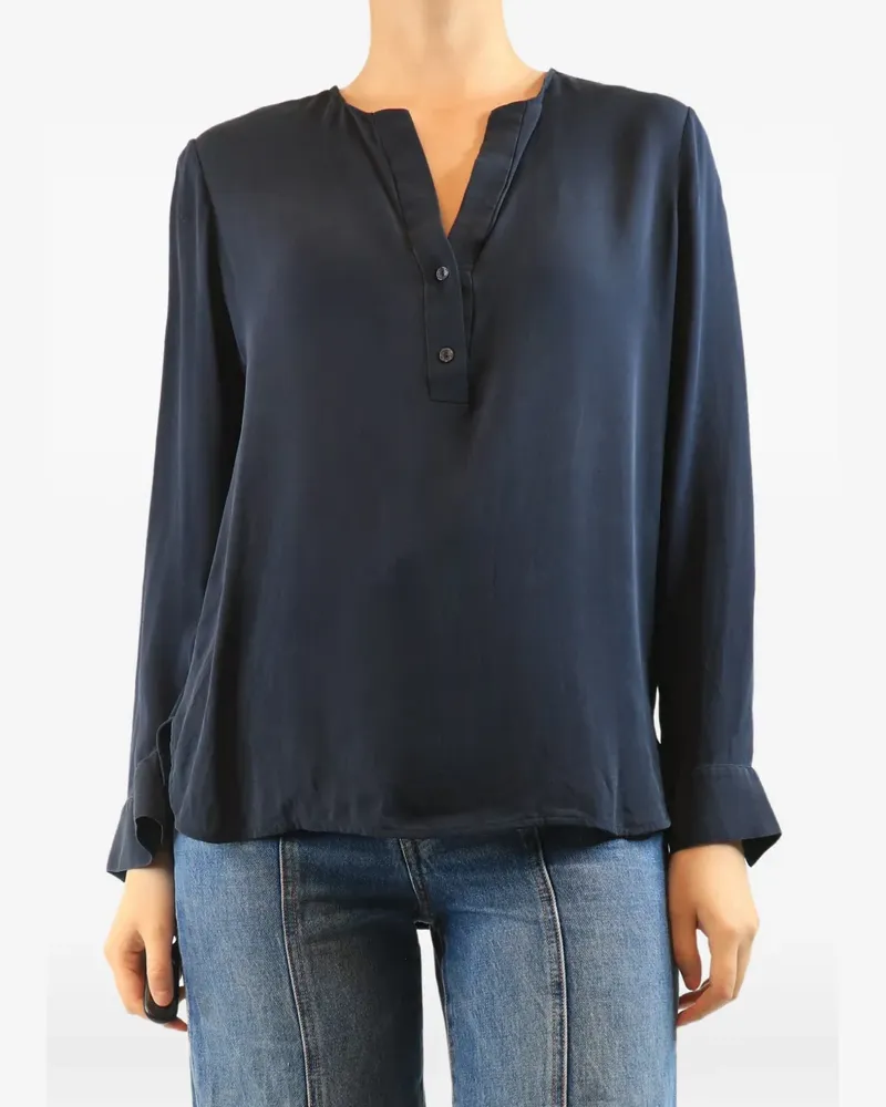 Vince Bluse mit Knopfleiste - Blau Blau