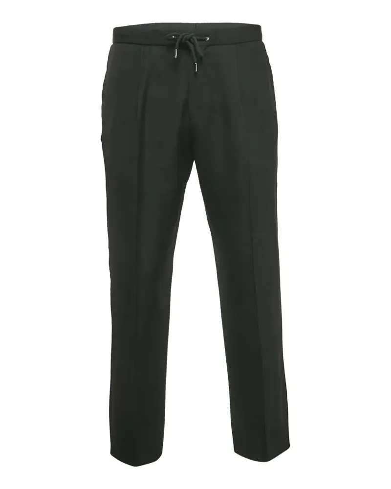 HUGO BOSS drawstring pressed-crease trousers - Schwarz Schwarz