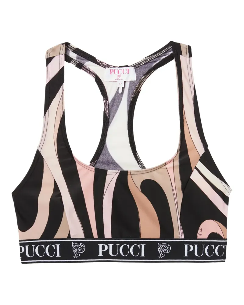 Emilio Pucci Sport-BH mit Marmo-Print - Nude Nude