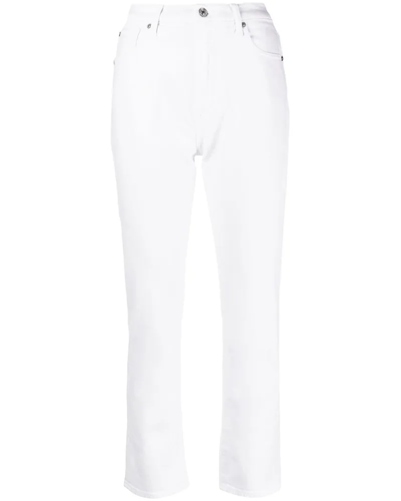 7 for all mankind Schmale Cropped-Jeans - Weiß Weiß