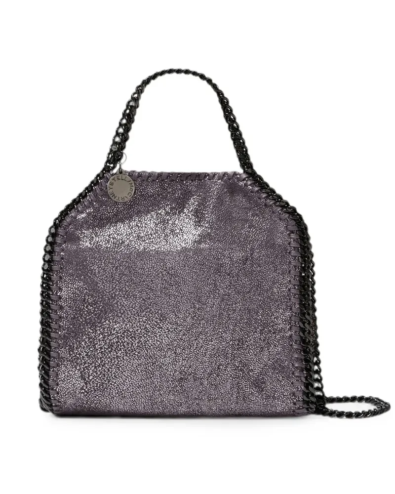 Stella McCartney Mini Falabella Metallic-Shopper - Grau Grau
