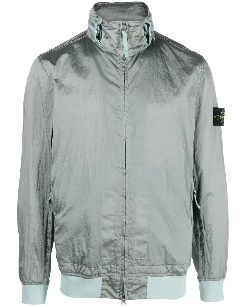 Stone Island Bomberjacke mit Kompass-Patch - Grau Grau