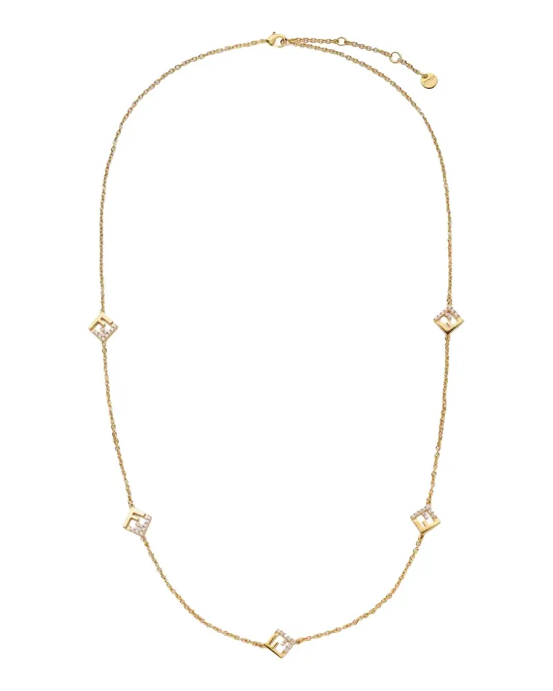 Fendi crystal-embellished necklace - Gold Gold