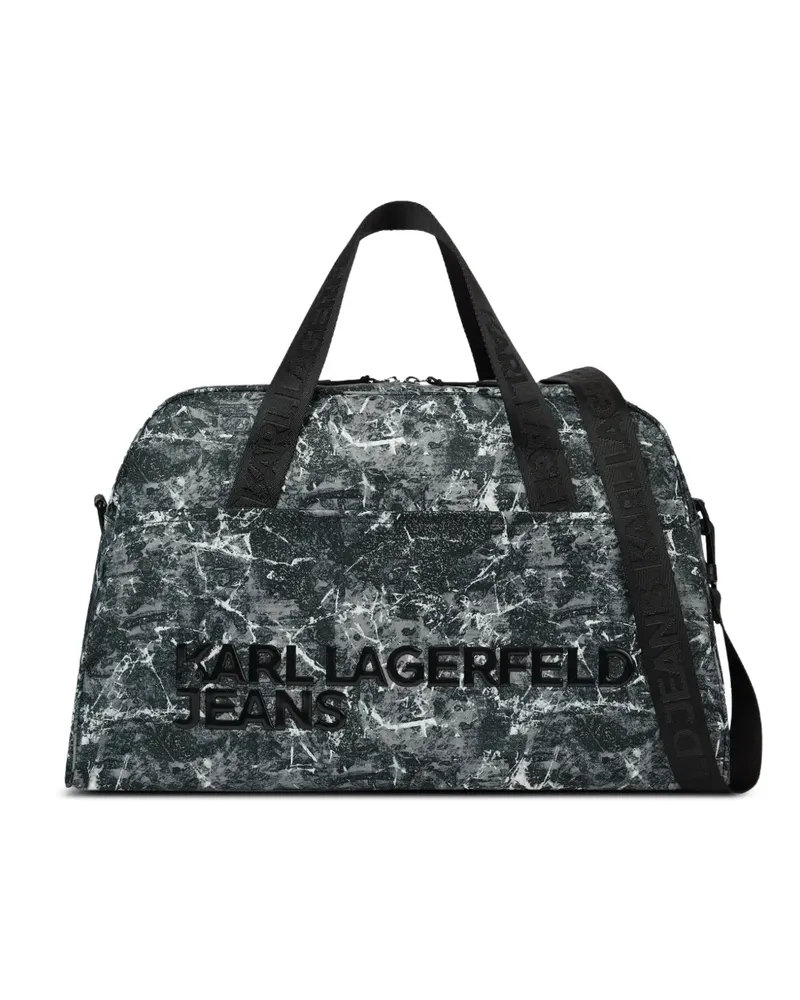 Karl Lagerfeld Sporttasche mit durchgehendem Print - Grau Grau