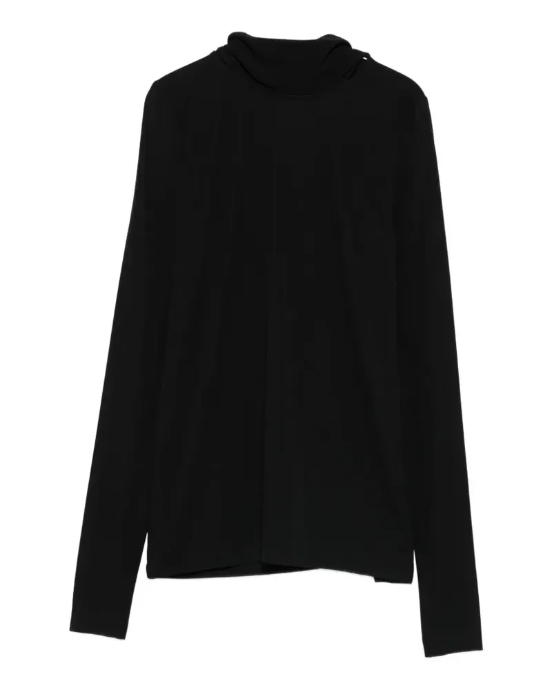 Totême Jersey-Oberteil mit Stehkragen - Schwarz Schwarz