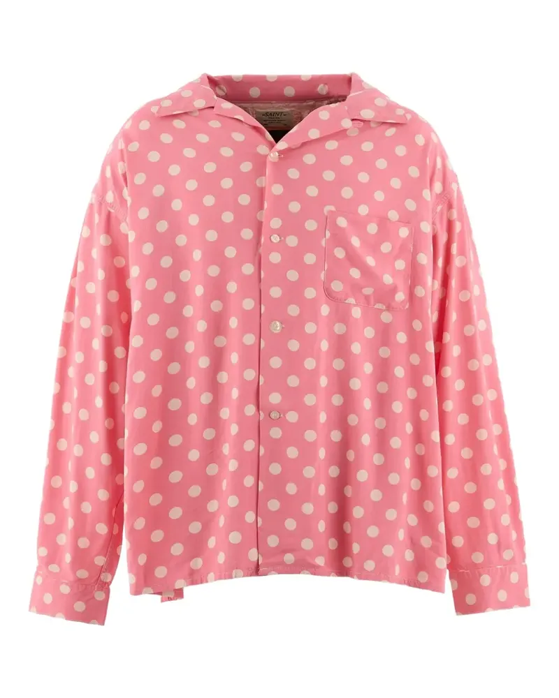 SAINT MXXXXXX polka-dot long-sleeve shirt - Rosa Rosa