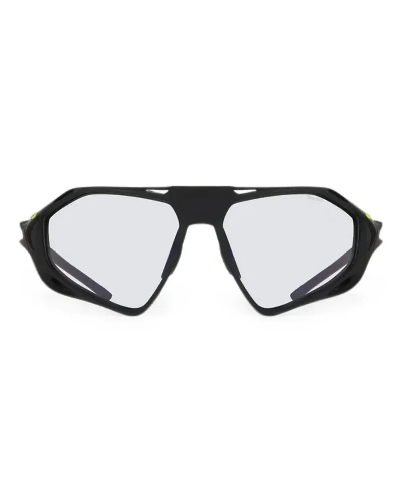 Nike Zeus Rise Sonnenbrille mit geometrischen Gestell - Schwarz Schwarz
