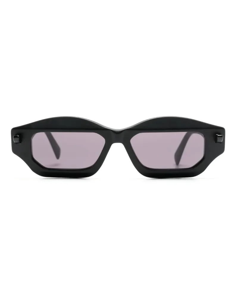 KUBORAUM Sonnenbrille mit geometrischem Gestell - Schwarz Schwarz