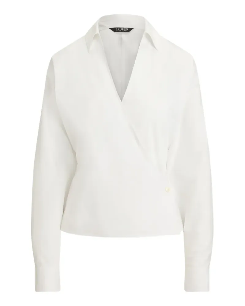 Ralph Lauren Devra Bluse im Wickelstil - Weiß Weiß