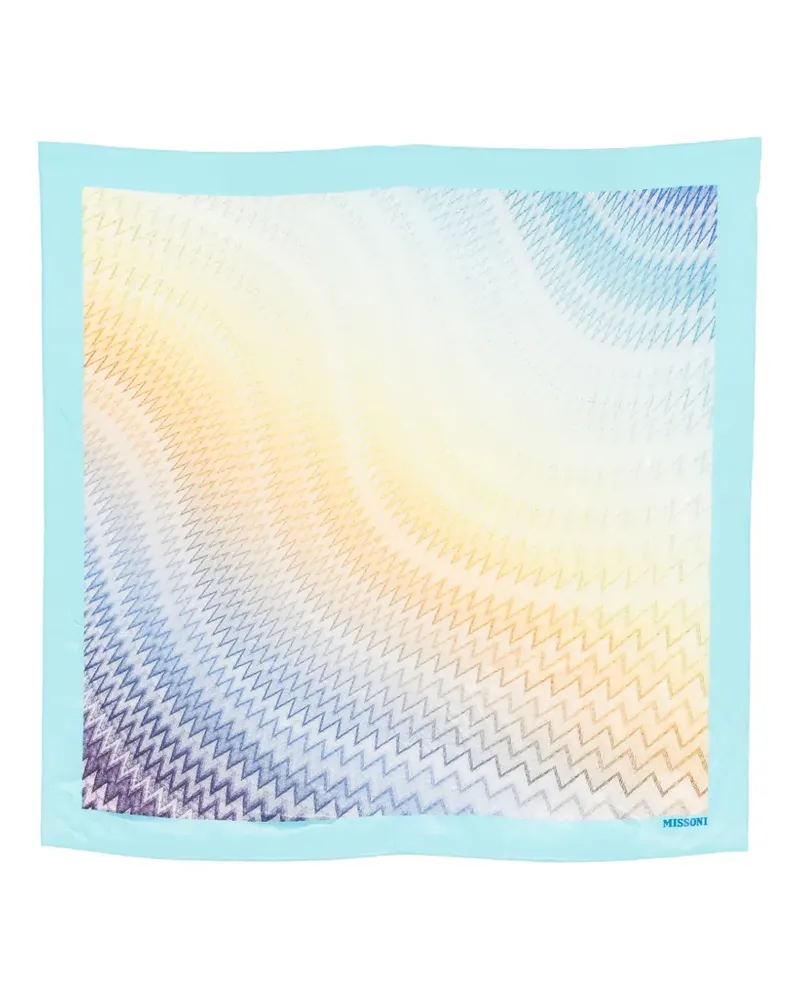 Missoni zigzag-print scarf - Blau Blau