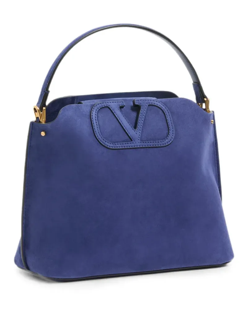 Valentino Garavani Fill Me hand bag in suede - Blau Blau