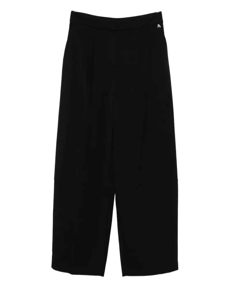 Twin-Set Hose mit Logo-Schild - Schwarz Schwarz