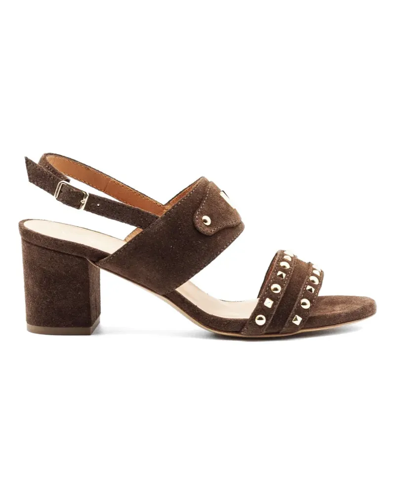 Via Roma 15 studded suede sandals - Braun Braun