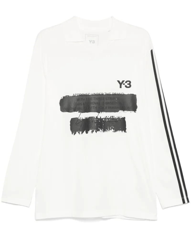 Y-3 x adidas Poloshirt mit Logo-Print - Weiß Weiß