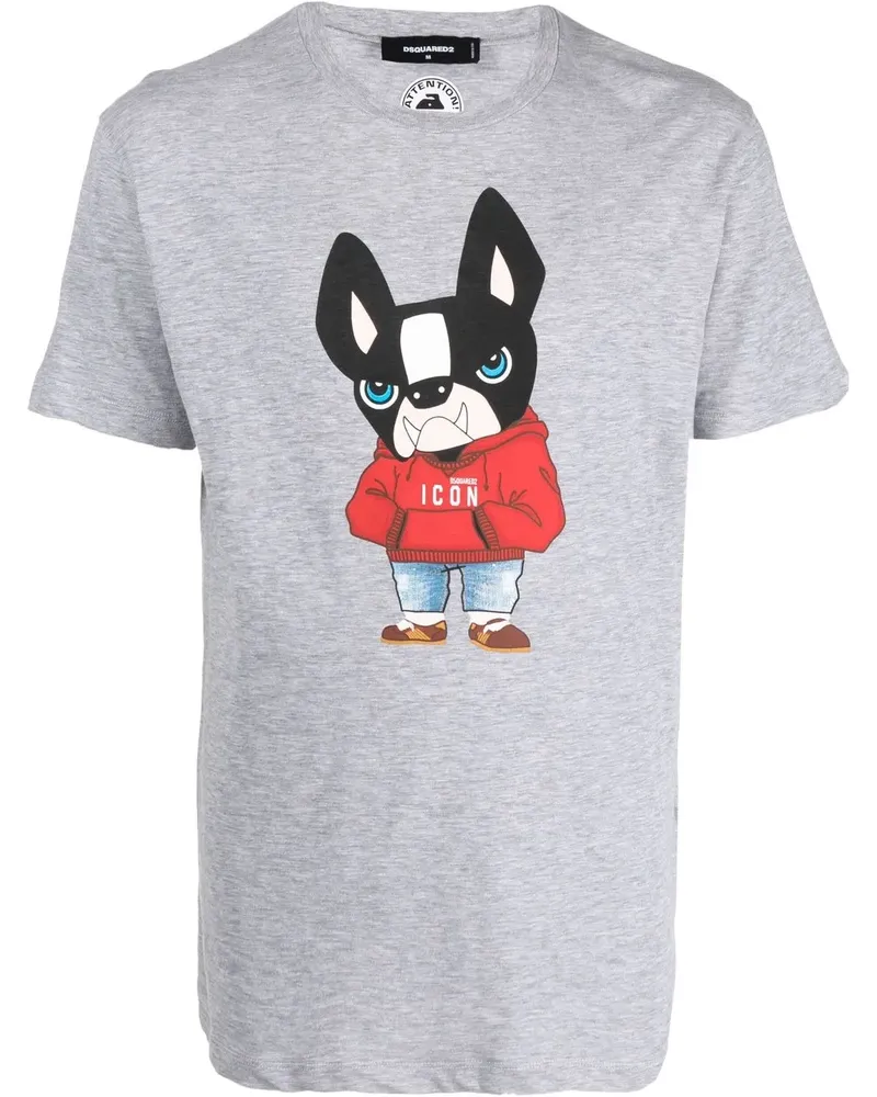 Dsquared2 T-Shirt mit Cartoon-Print - Grau Grau