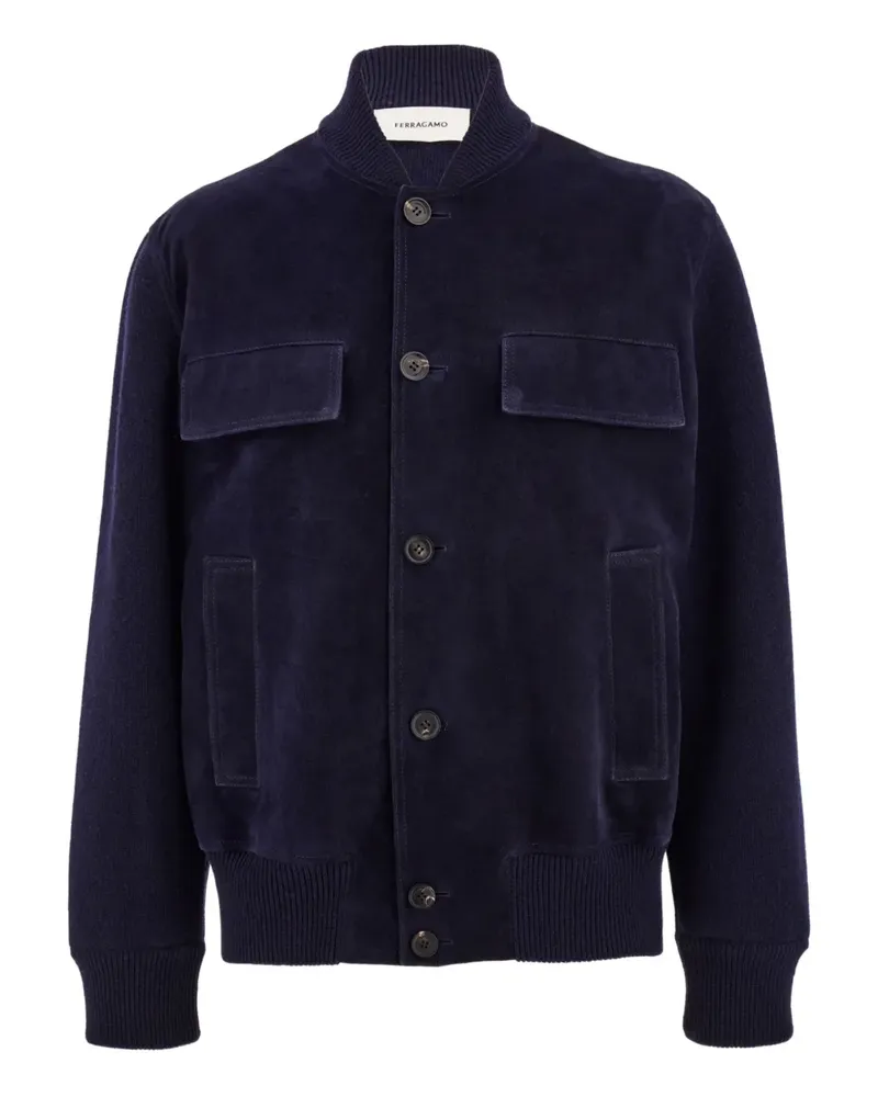 Ferragamo Langärmelige Bomberjacke - Blau Blau