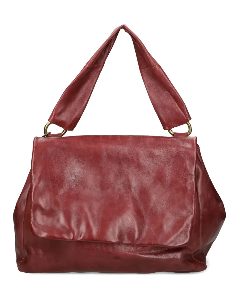 A.S.98 flap leather shoulder bag - Rot Rot