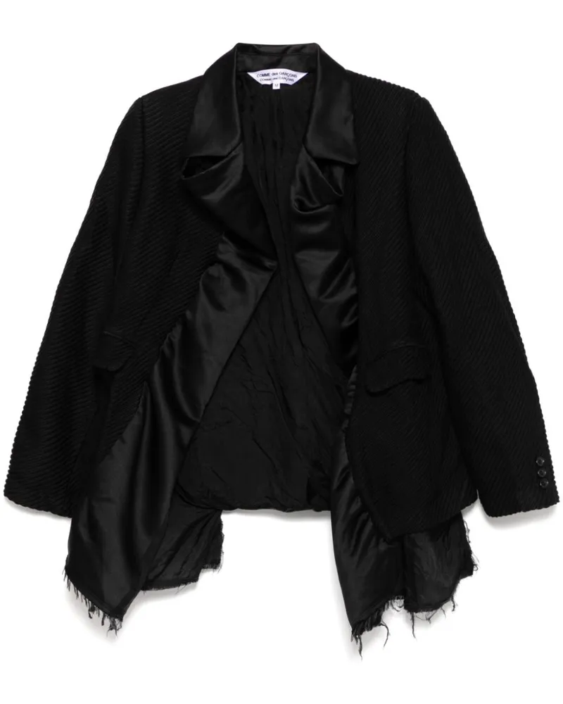 Comme des Garçons Sakko mit Fransensaum - Schwarz Schwarz