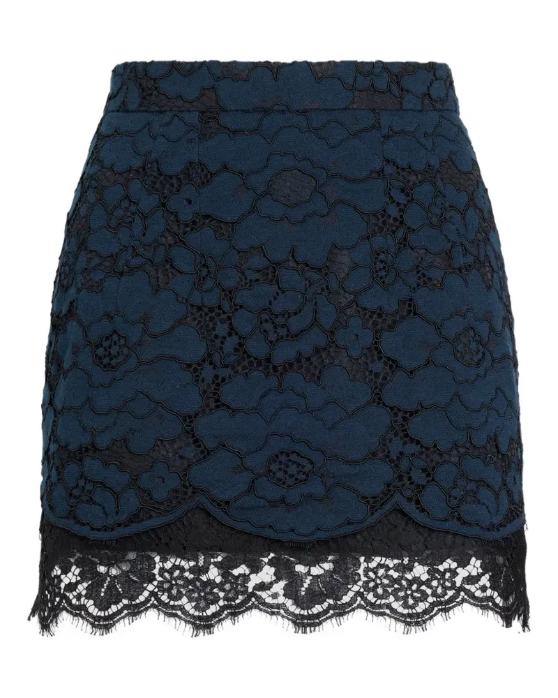 Patou Minirock mit Spitze - Blau Blau