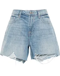 7 for all mankind Jeans-Shorts im Distressed-Look Blau