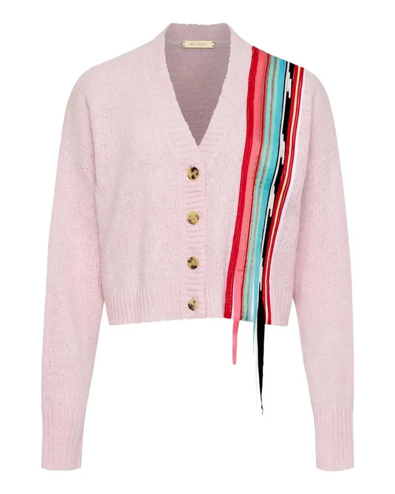 Hellessy Cardigan mit Streifen - Rosa Rosa