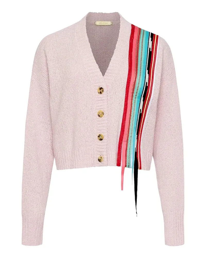 Hellessy striped-detail cardigan - Rosa Rosa