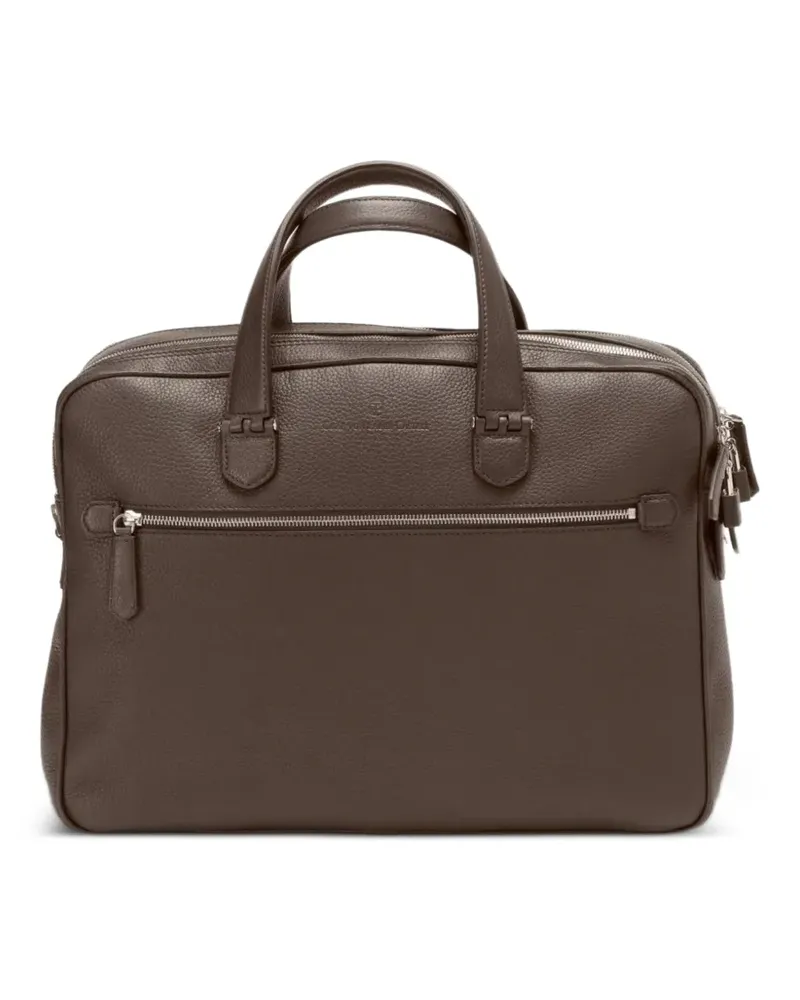 Faber-Castell zip two-compartment briefcase - Braun Braun