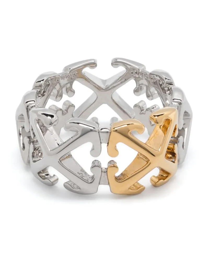 OFF-WHITE Zweifarbiger Arrow Ring - Silber Silber