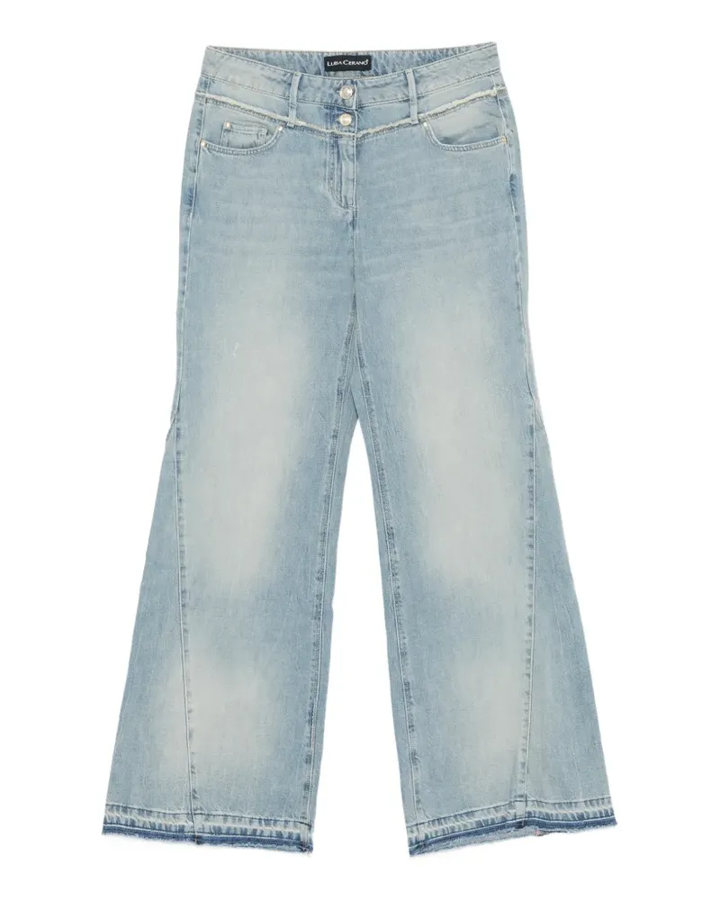 Luisa Cerano frayed-edge panelled jeans - Blau Blau
