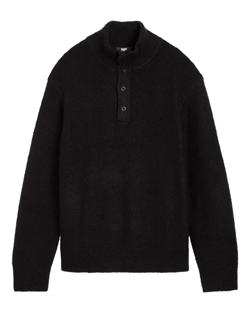 Paige Kotoni Pullover mit Knöpfen - Schwarz Schwarz