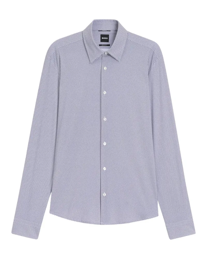 HUGO BOSS Gemustertes Hemd - Weiß Weiß