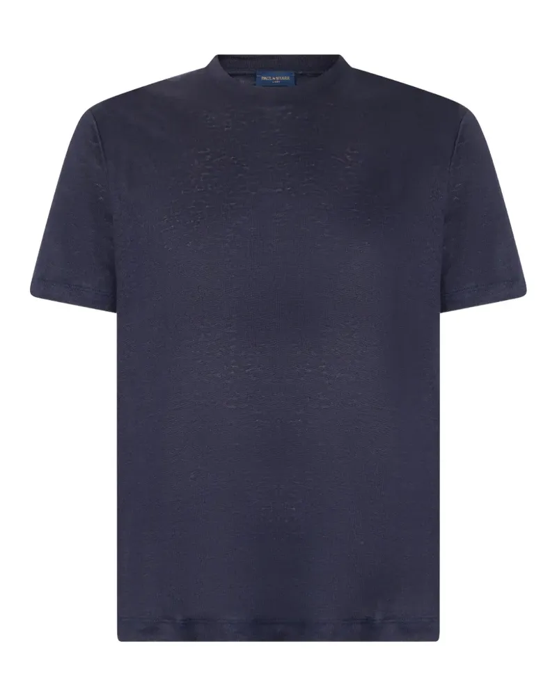 Paul & Shark linen short-sleeve T-shirt - Blau Blau