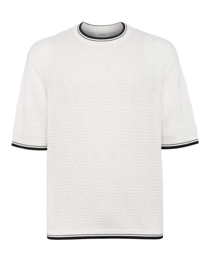 Laneus perforated knit T-shirt - Nude Nude