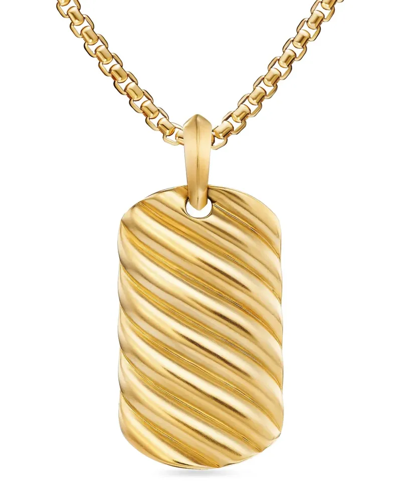 David Yurman 18kt Sculpted Cable Gelbgoldanhänger (35mm Gold