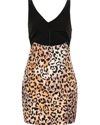 Just Cavalli Minikleid mit Leoparden-Print Schwarz