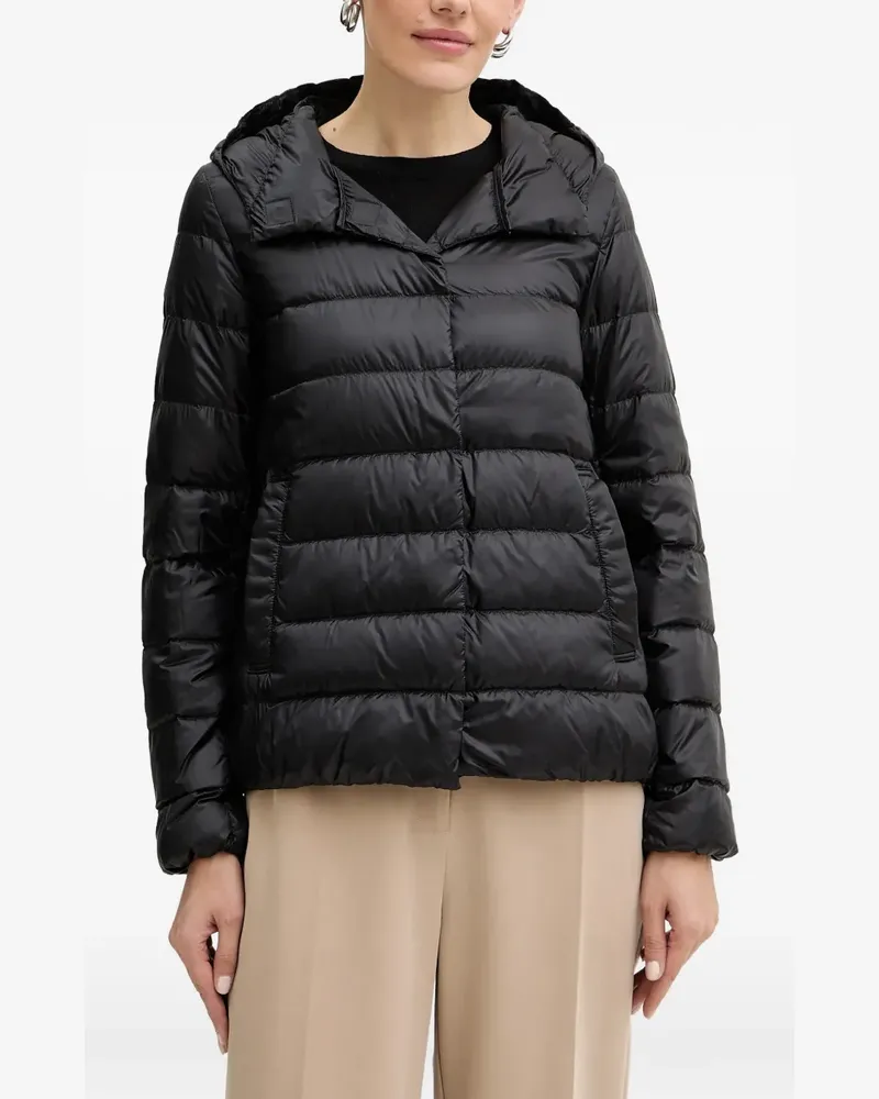 Liviana Conti hooded quilted jacket - Schwarz Schwarz