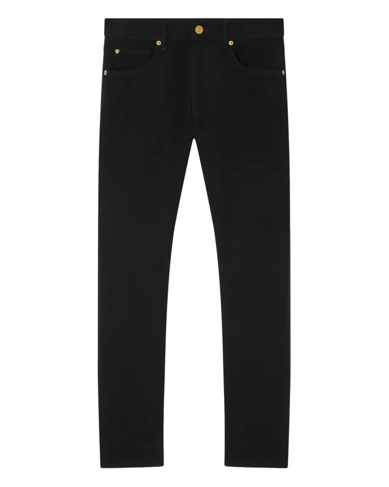Versace Jeans mit Medusa-Stickerei - Schwarz Schwarz