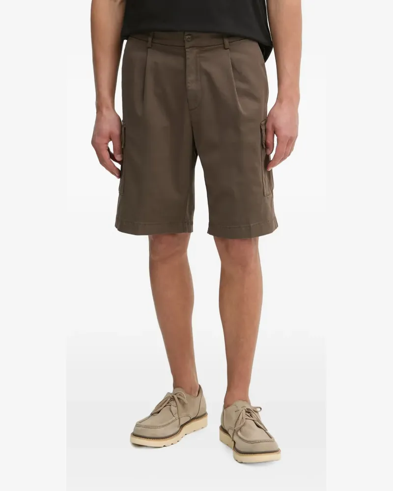 Aeronautica Militare pleated cargo shorts - Braun Braun