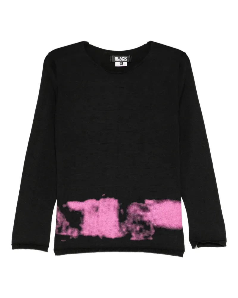 Comme des Garçons Pullover mit Graffiti-Print - Schwarz Schwarz