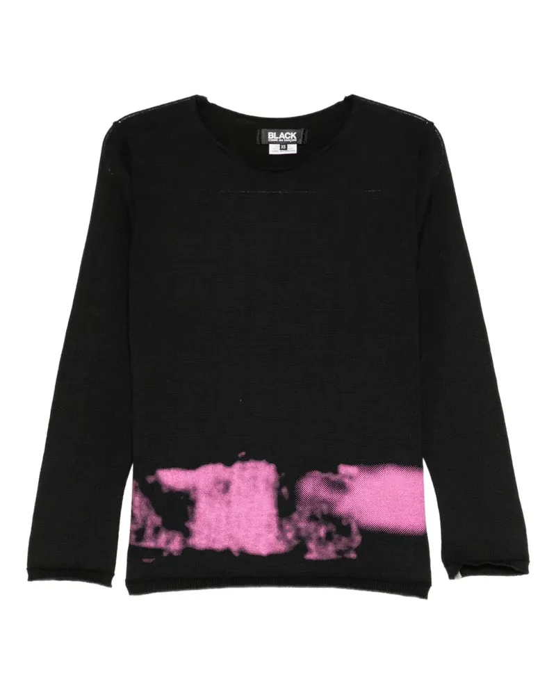 Comme des Garçons spray-print sweater - Schwarz Schwarz