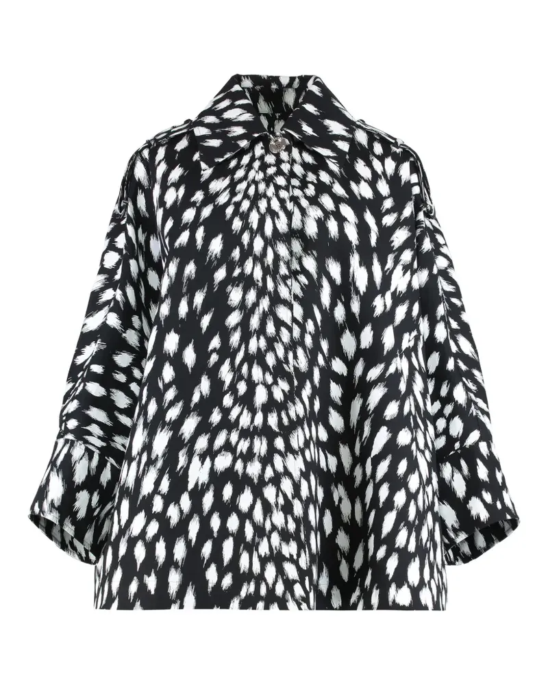 Givenchy Cocoon printed trench coat - Schwarz Schwarz
