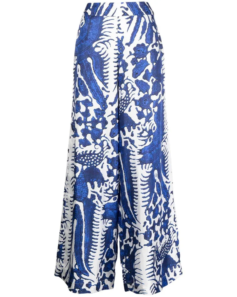 Biyan Hose mit Bandana-Print Blau