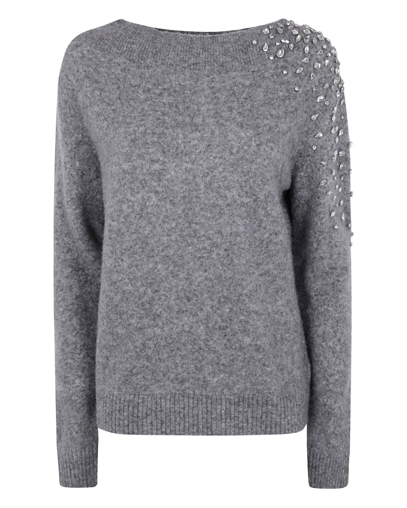 Seventy crystal-embellished jumper - 913 GREY 913