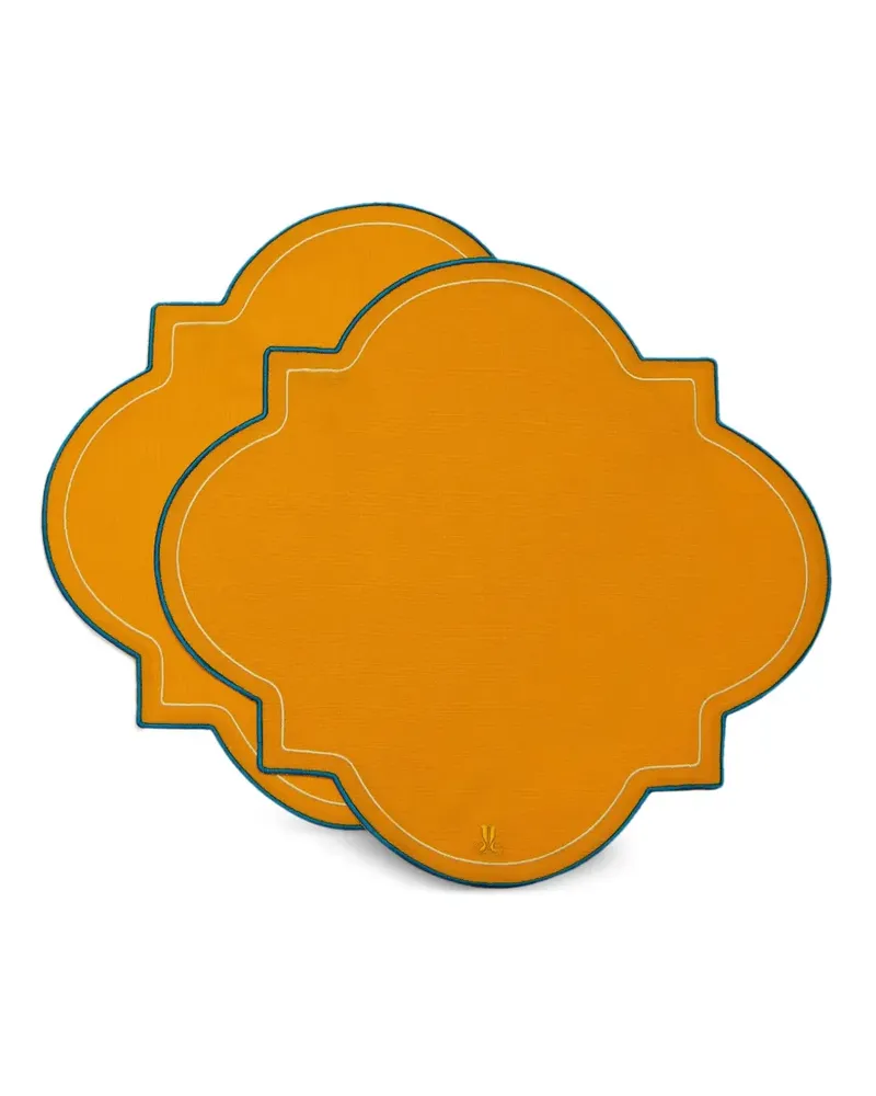 La DoubleJ Medallion Tischsets (2er-Set) - Gelb Gelb