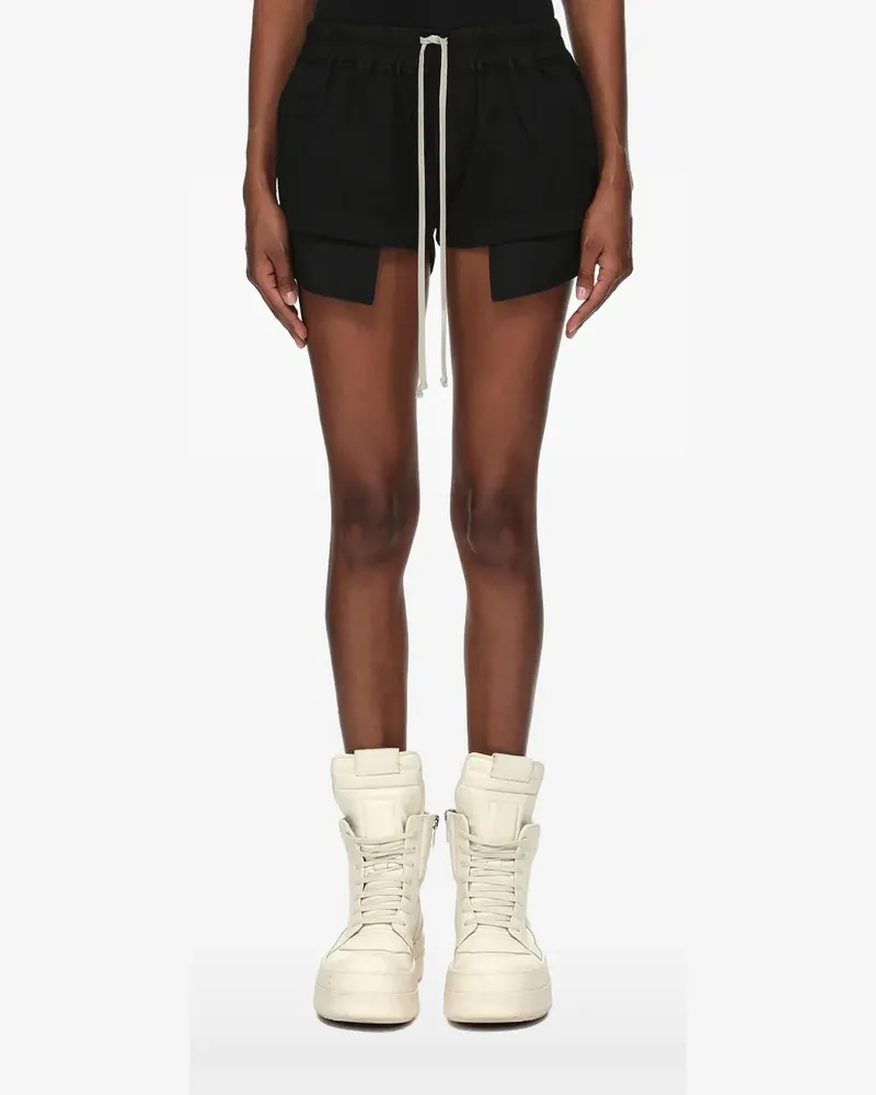 DRKSHDW by Rick Owens Shorts im Layering-Look mit Kordelzug - Schwarz Schwarz