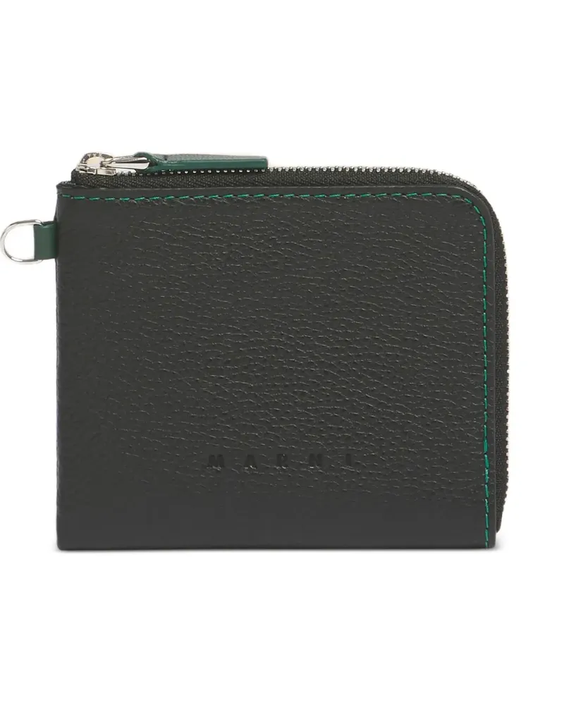Marni Portemonnaie aus gekörntem Leder - Schwarz Schwarz