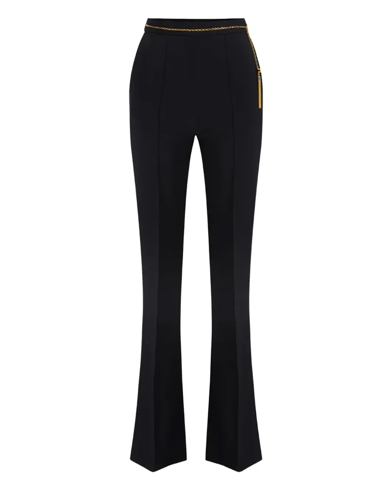 Elisabetta Franchi Ausgestellte Krepphose - Schwarz Schwarz