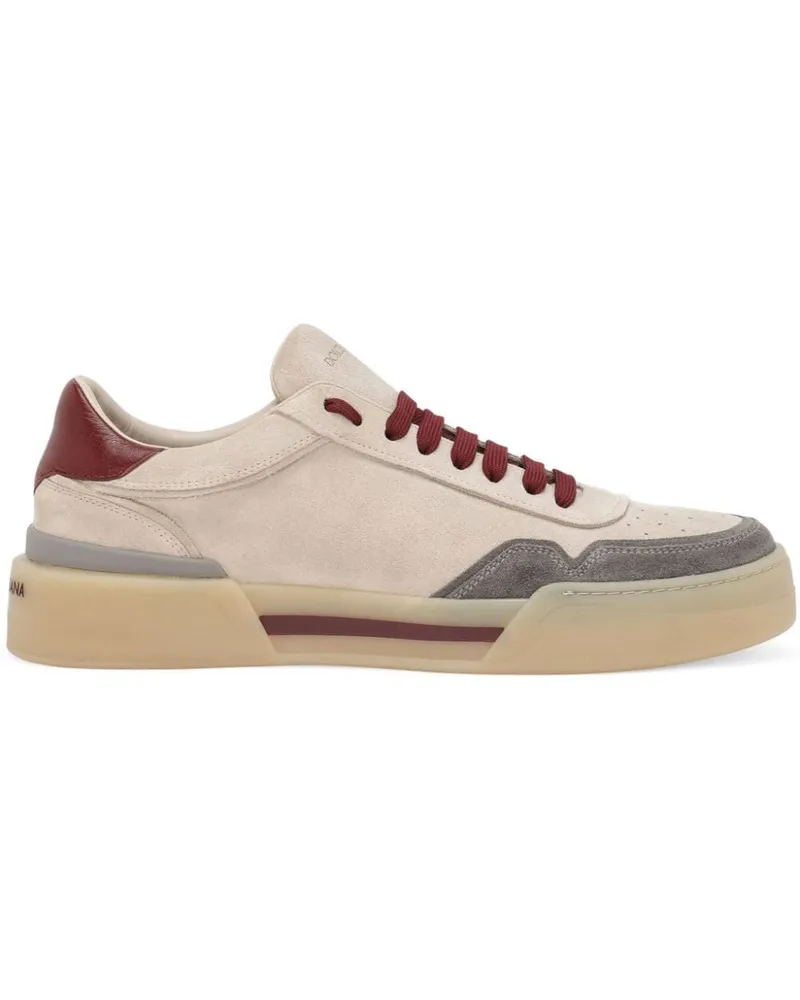 Dolce & Gabbana New Roma Sneakers aus Wildleder - Nude Nude