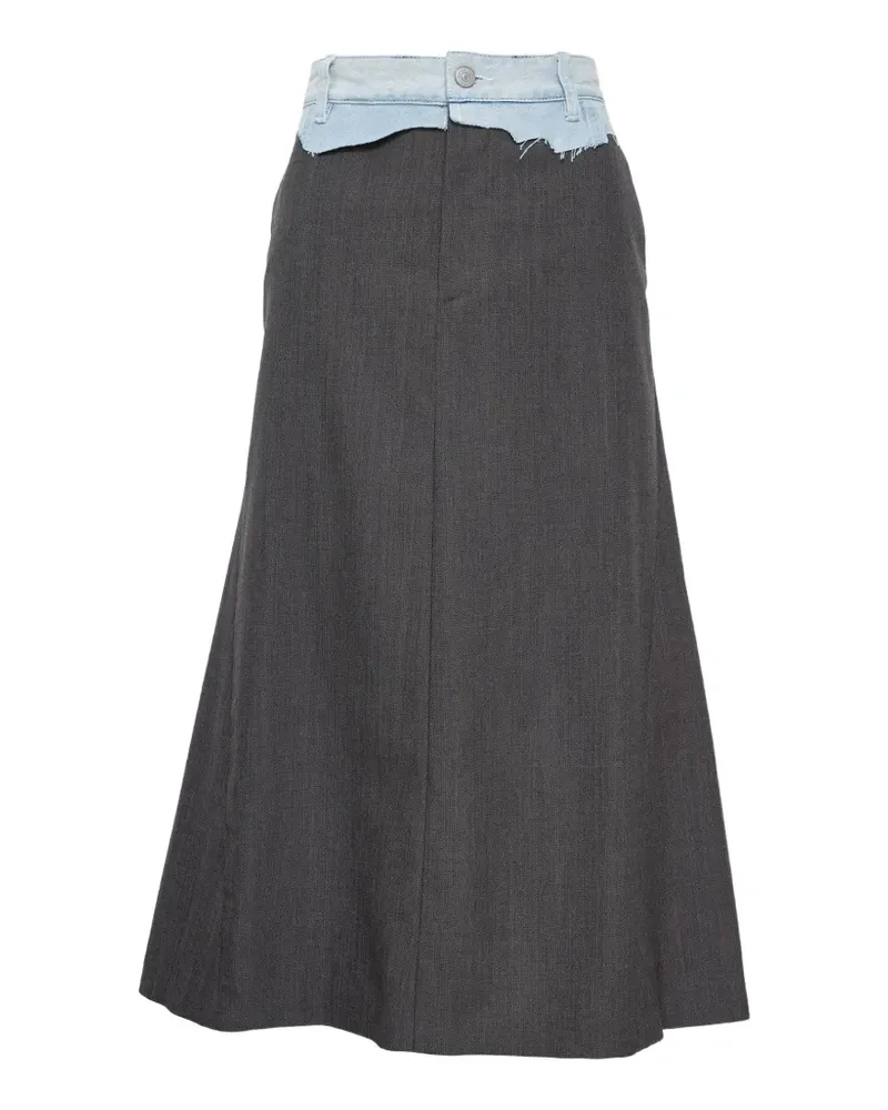 Maison Margiela Langer Tailoring-Rock - Grau Grau